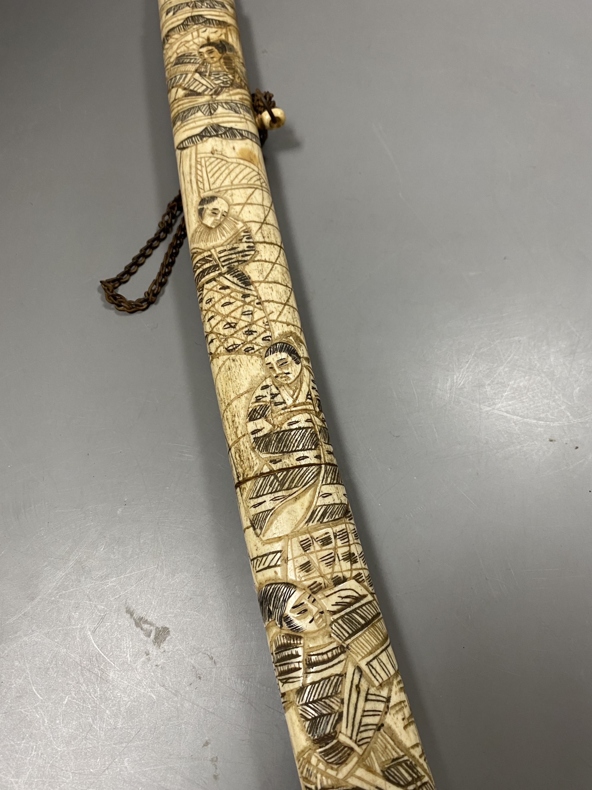 A Japanese bone overlaid tanto